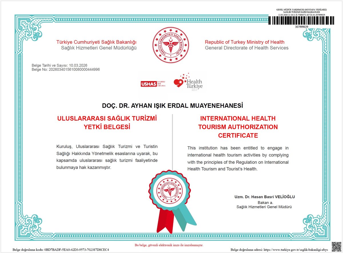 International Health Tourism Authorization Certificate — Republic of Turkey Ministry of Health